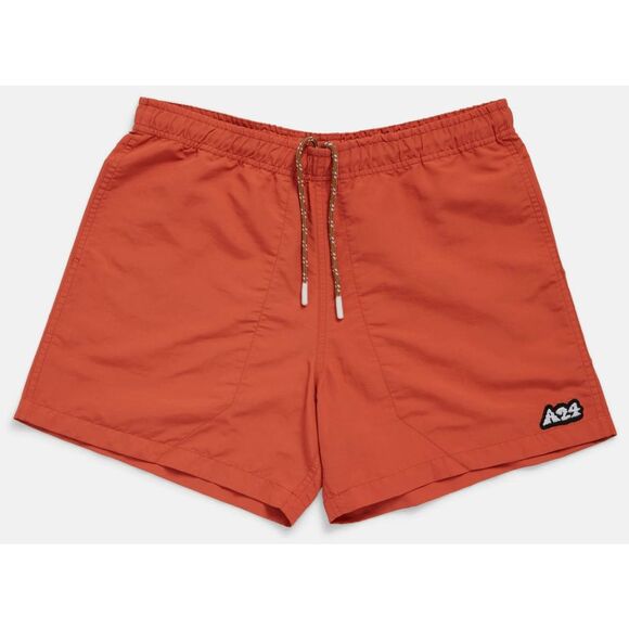 A24 Red Nylon Outdoor Activewear Athletic Hiking Shorts Unisex Size XL - Picture 1 of 7